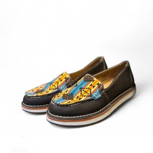 Myra Bag Women's Laguna Southwestern Print Slip-On Sneakers Brown / Multicolor 9